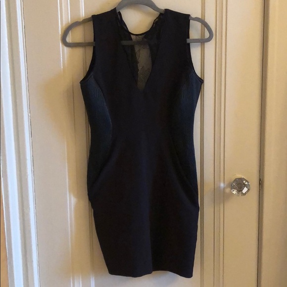 ZARA BLACK CLASSY BODYCON DRESS - Picture 1 of 5